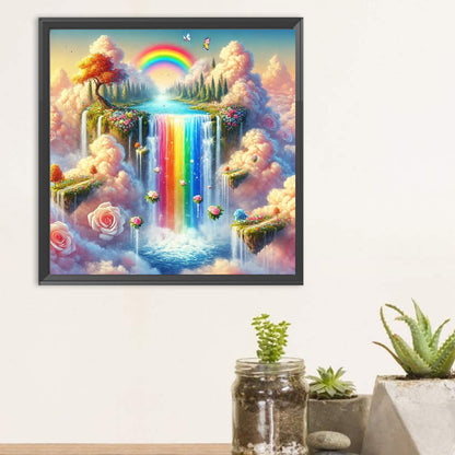 Waterfall Scenery - Full Round Drill Diamond Painting 30*30CM