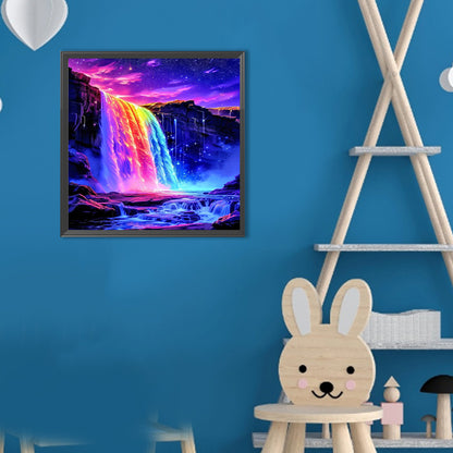 Waterfall Scenery - Full Round Drill Diamond Painting 30*30CM