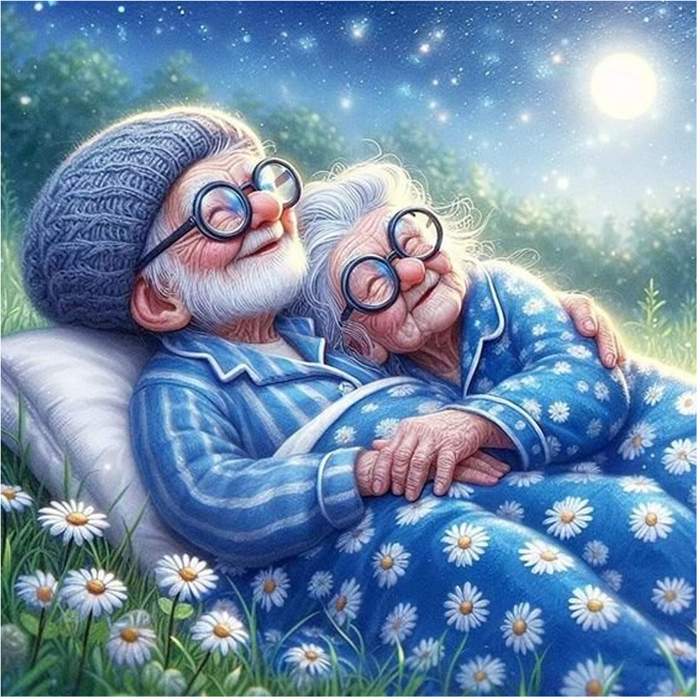 Happy Couple - Full Round Drill Diamond Painting 40*40CM