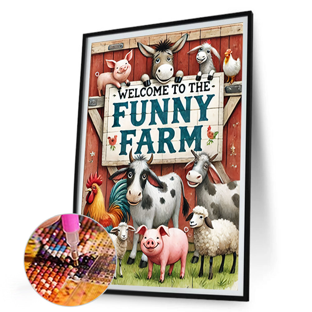 Happy Farm - Full Round Drill Diamond Painting 30*45CM