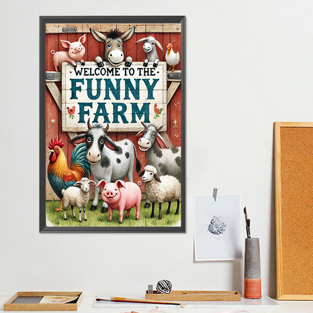 Happy Farm - Full Round Drill Diamond Painting 30*45CM
