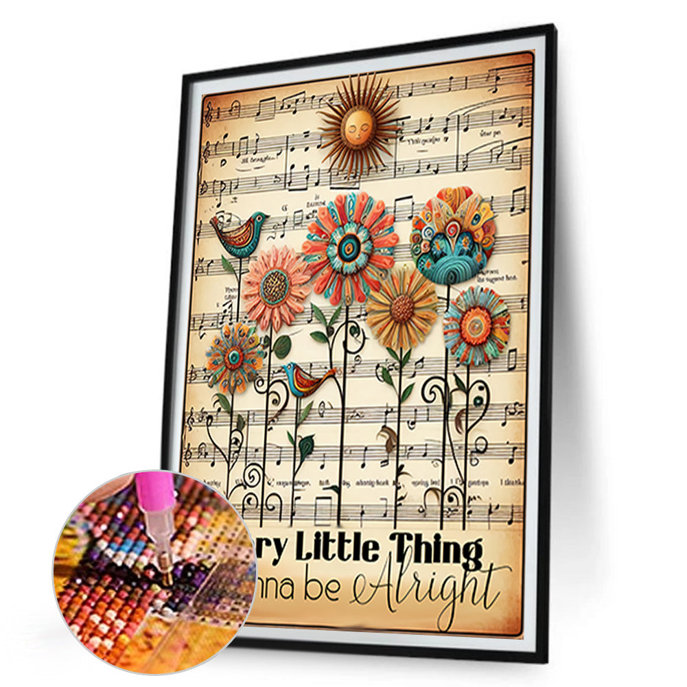 Every Little Thing Will Shine - Full Round Drill Diamond Painting 30*45CM
