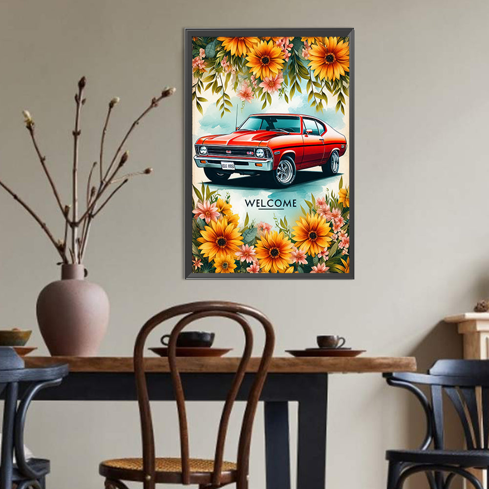 Car - Full Round Drill Diamond Painting 30*45CM