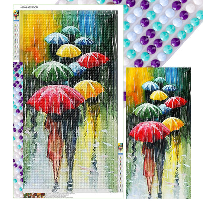 Umbrella Oil Painting - Full Round Drill Diamond Painting 45*85CM