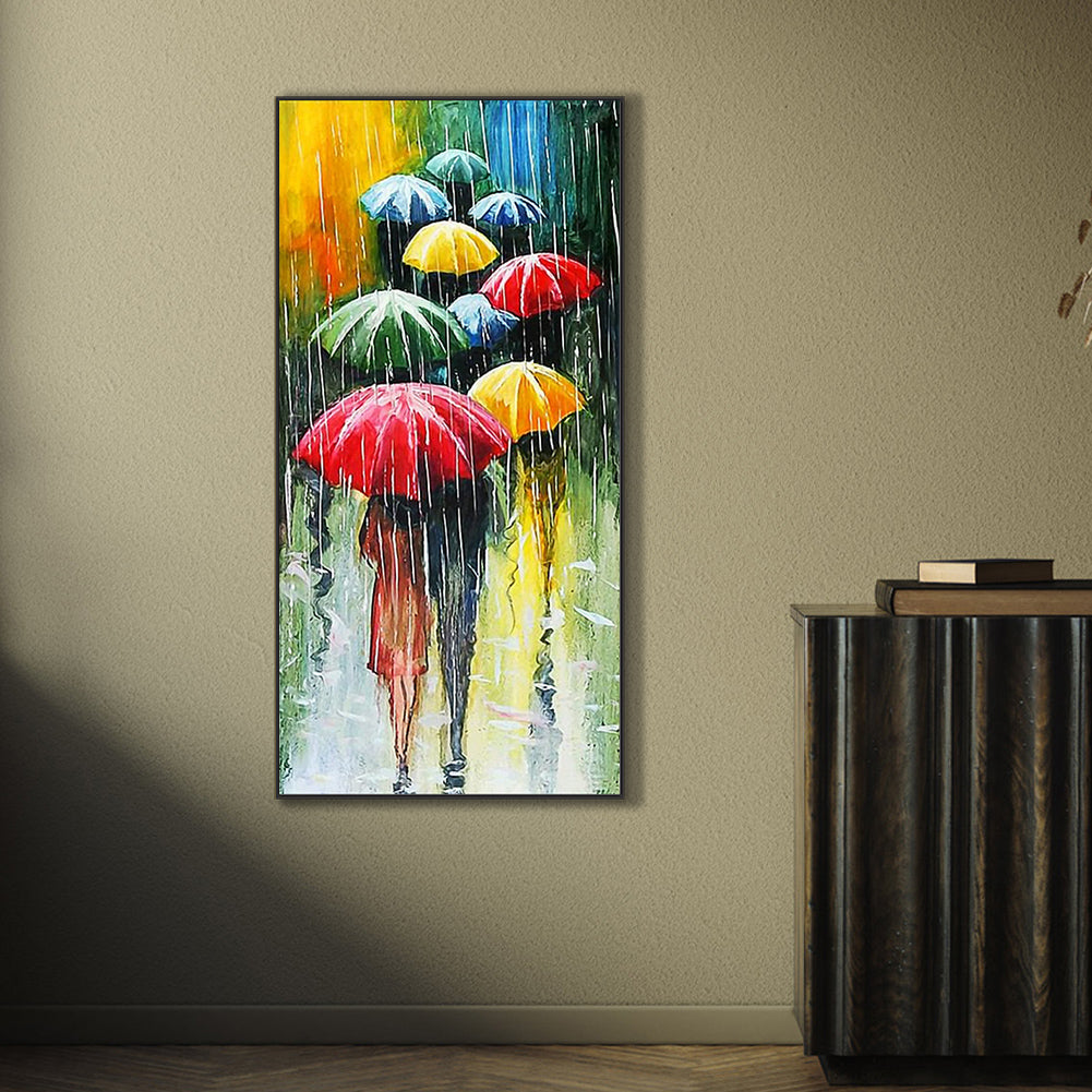 Umbrella Oil Painting - Full Round Drill Diamond Painting 45*85CM