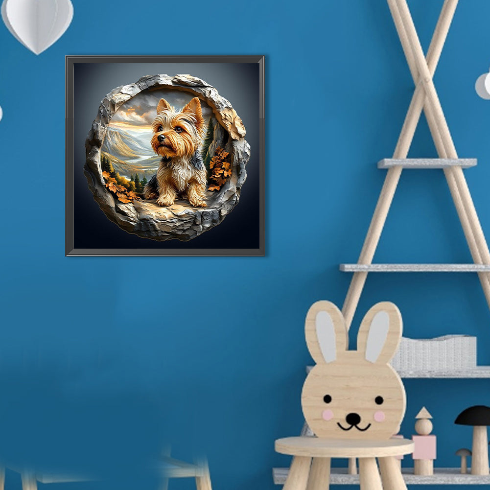 Yorkshire Puppy - Full Round Drill Diamond Painting 30*30CM