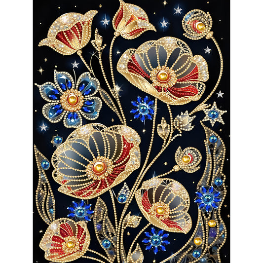 Dream Poppy - Special Shaped Drill Diamond Painting 30*40CM
