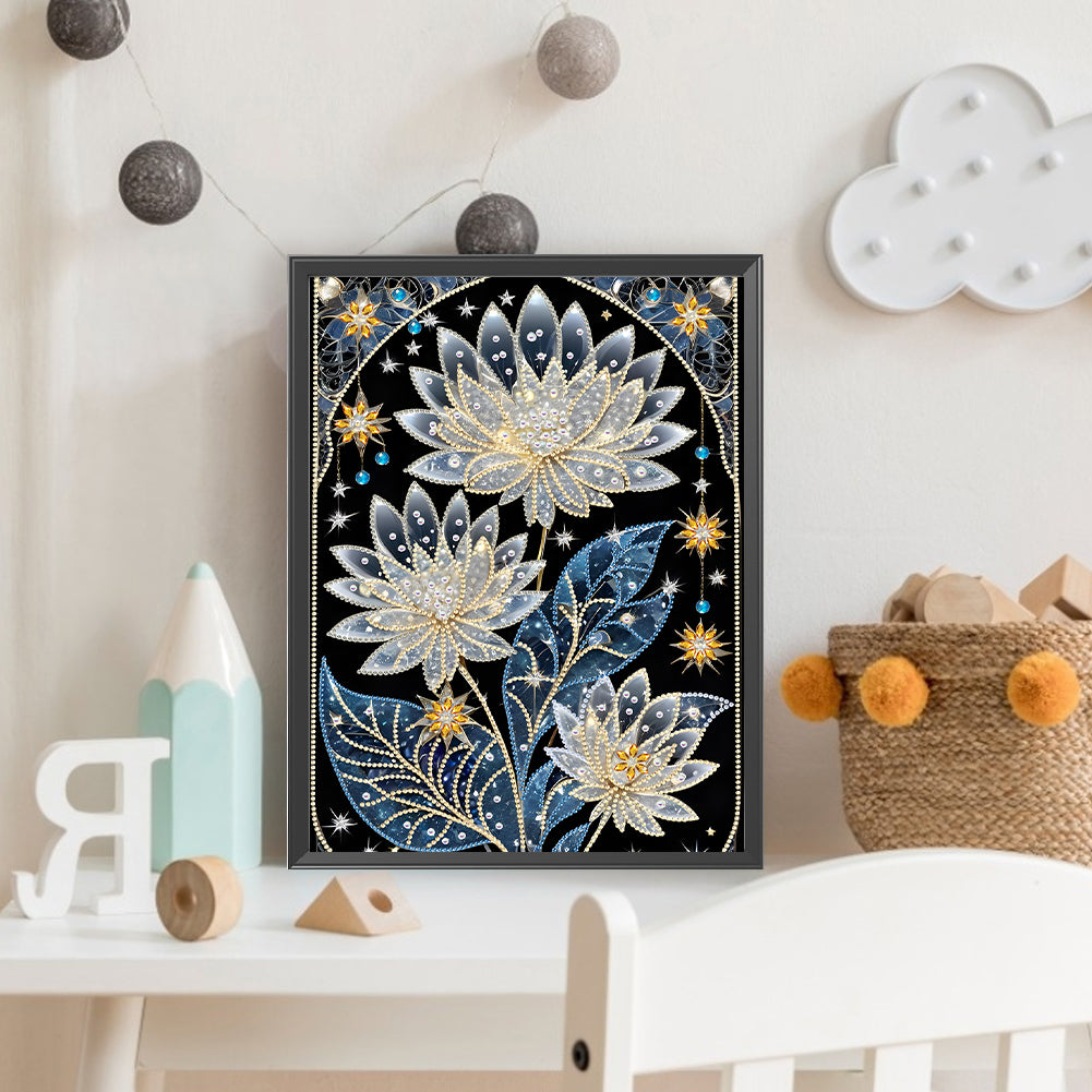 Dream Lotus - Special Shaped Drill Diamond Painting 30*40CM