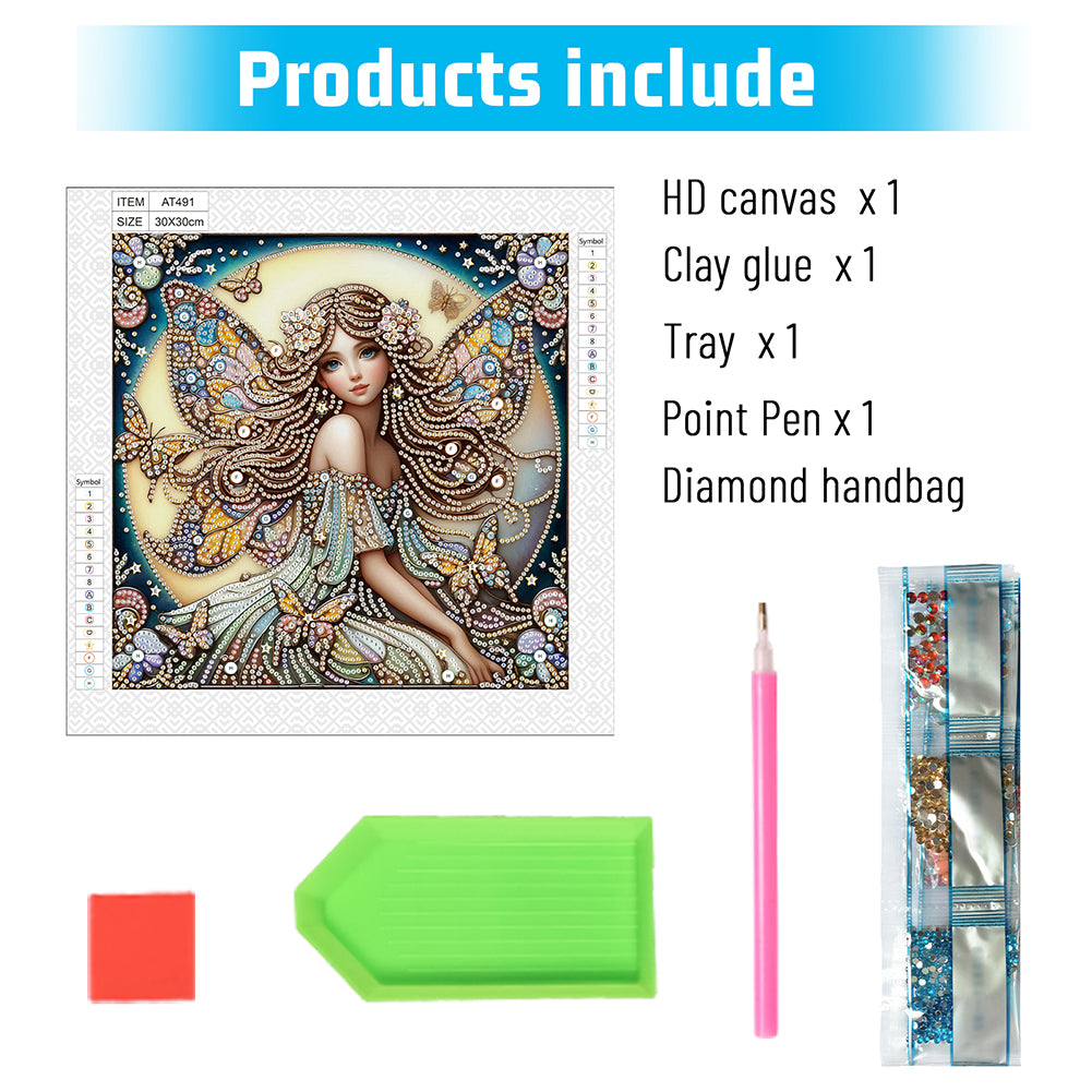 Elf Fairy - Special Shaped Drill Diamond Painting 30*30CM