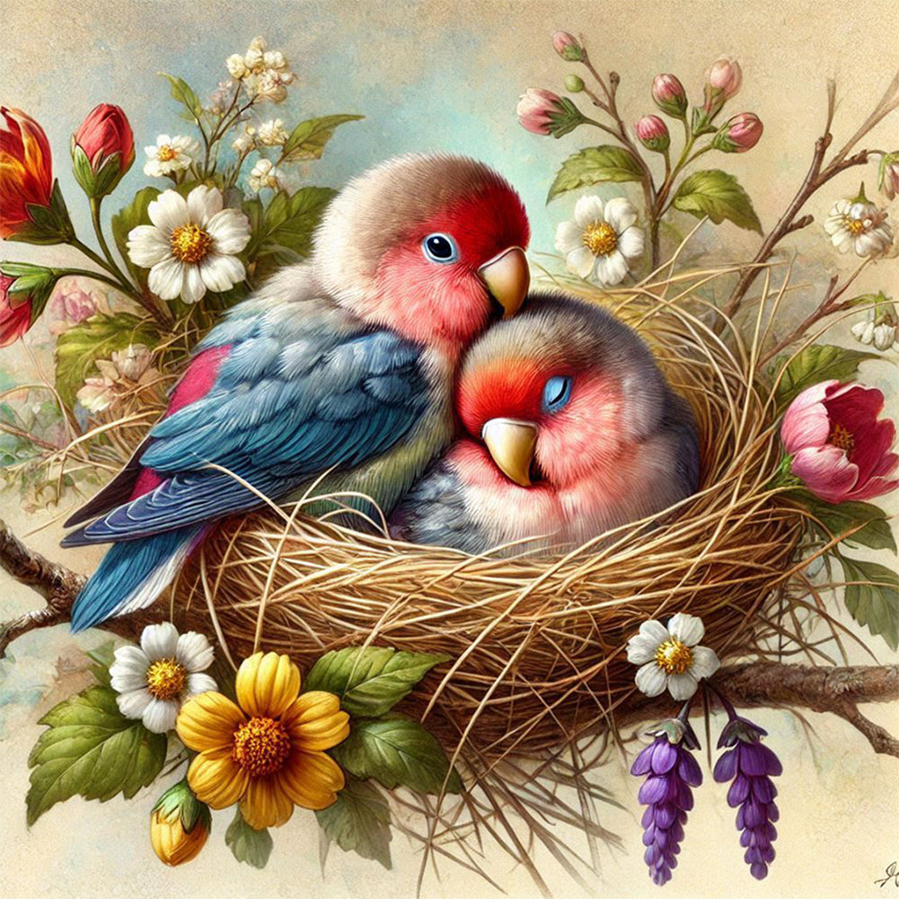 Parrot - Full Round Drill Diamond Painting 30*30CM