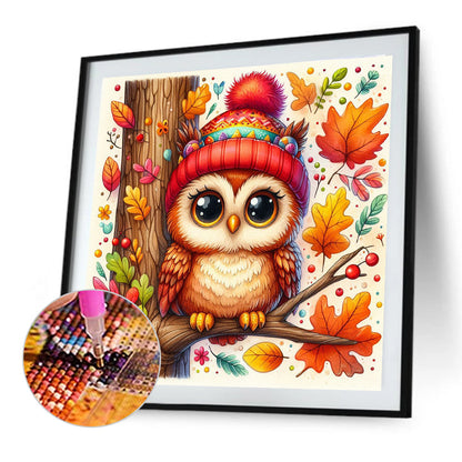 Owl - Full Round Drill Diamond Painting 30*30CM