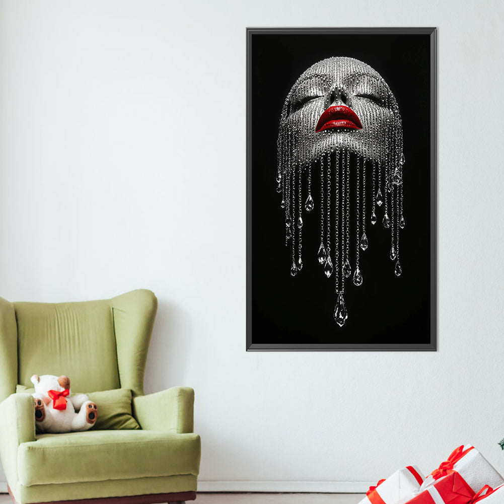 Water Drop Woman - Full AB Round Drill Diamond Painting 40*70CM