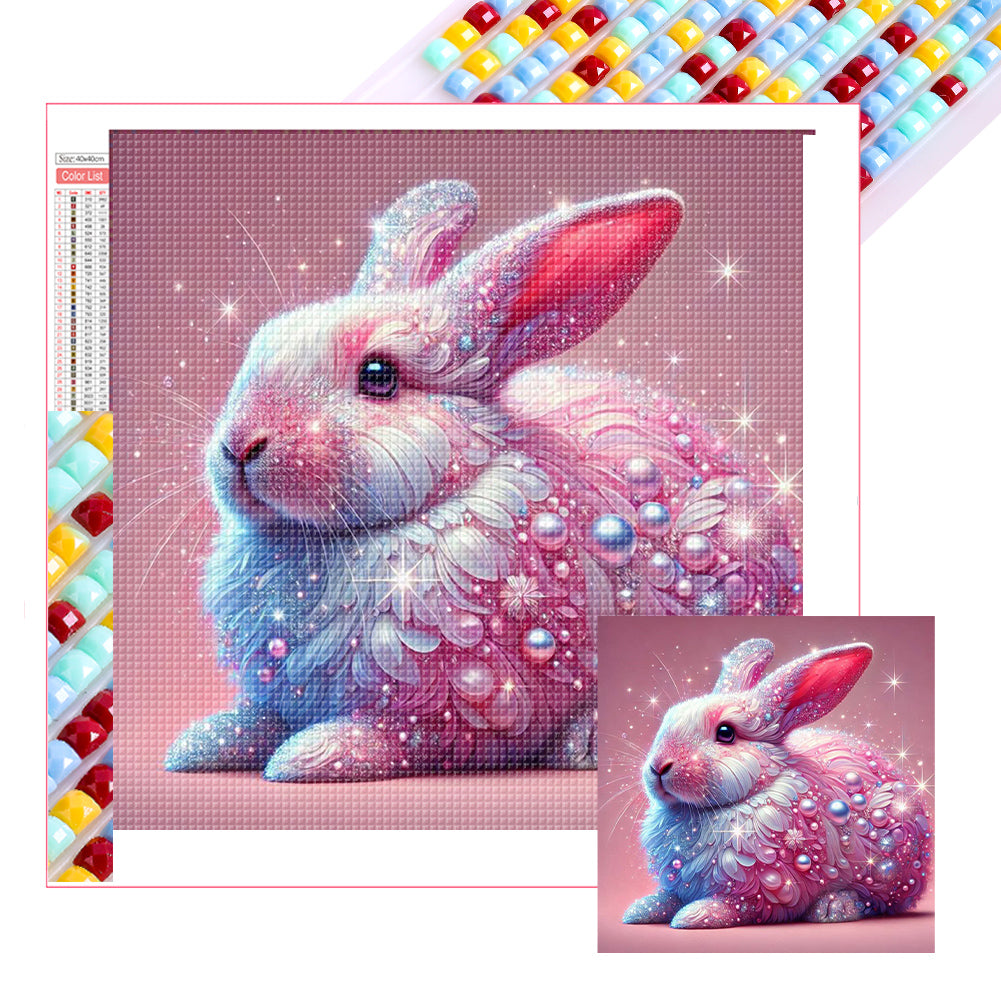 Shining Diamond Rabbit - Full Square Drill Diamond Painting 40*40CM