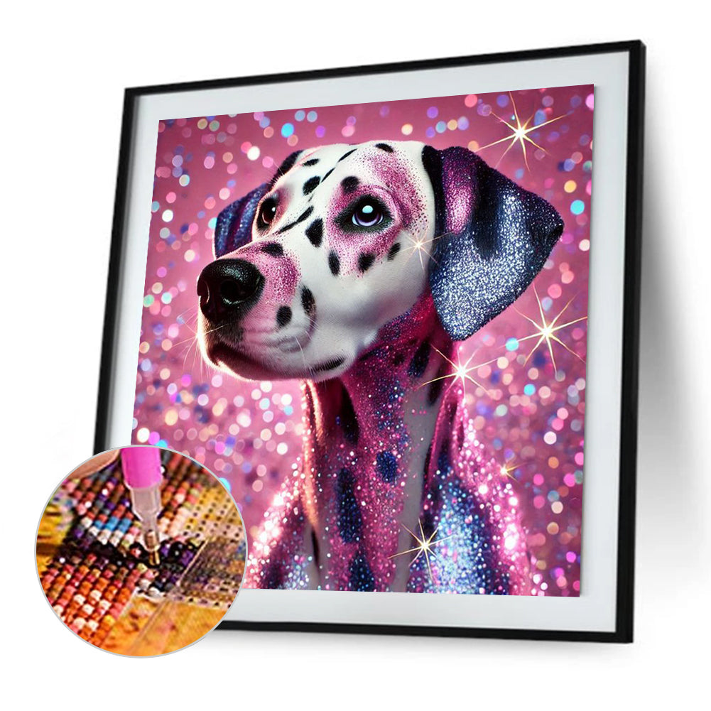 Shining Diamond Spotted Dog - Full Square Drill Diamond Painting 40*40CM