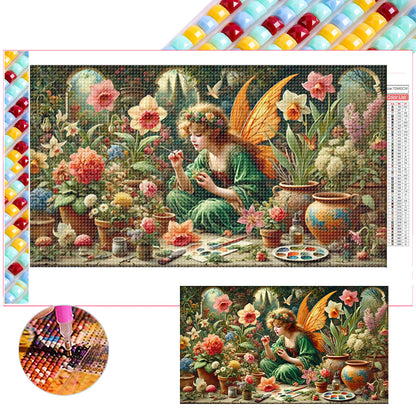Flower Fairy - Full Square Drill Diamond Painting 70*40CM