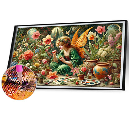 Flower Fairy - Full Square Drill Diamond Painting 70*40CM