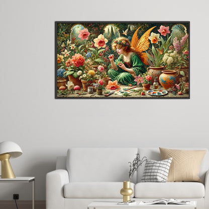 Flower Fairy - Full Square Drill Diamond Painting 70*40CM