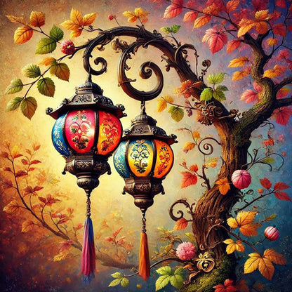 Atmosphere Lantern - Full Round Drill Diamond Painting 40*40CM