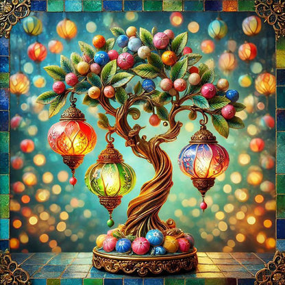 Atmosphere Lantern - Full Round Drill Diamond Painting 40*40CM