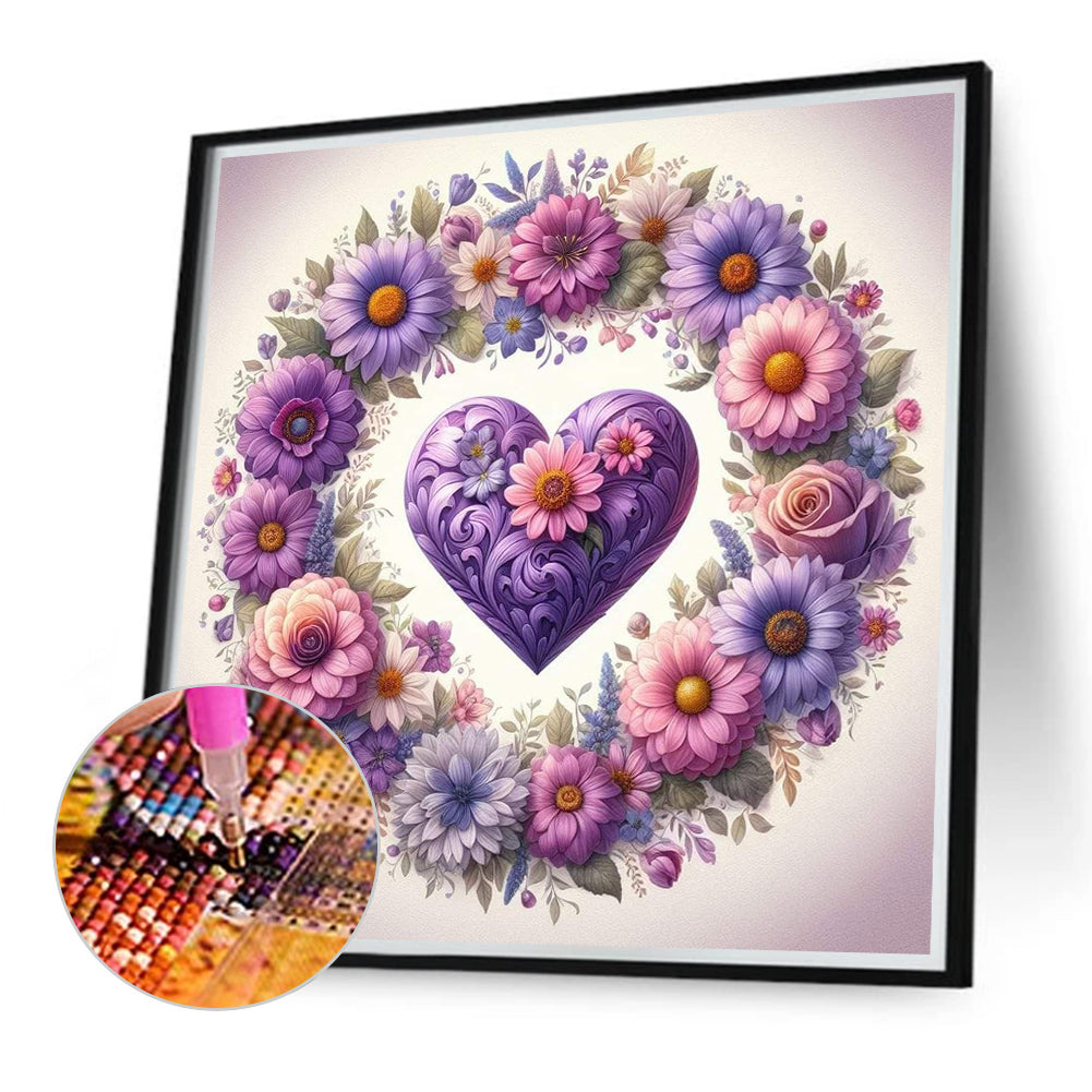 Love Wreath - Full Round Drill Diamond Painting 40*40CM