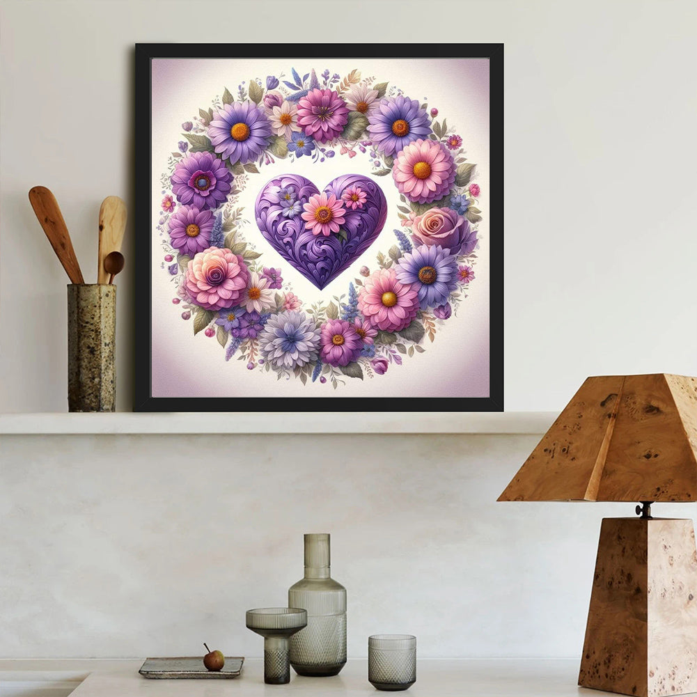 Love Wreath - Full Round Drill Diamond Painting 40*40CM