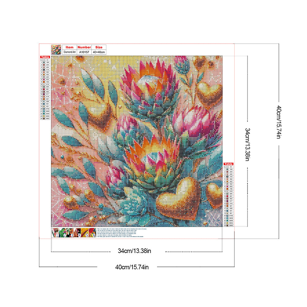 Protea - Full Round Drill Diamond Painting 40*40CM