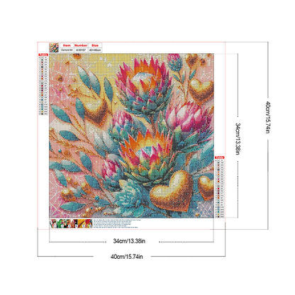 Protea - Full Round Drill Diamond Painting 40*40CM