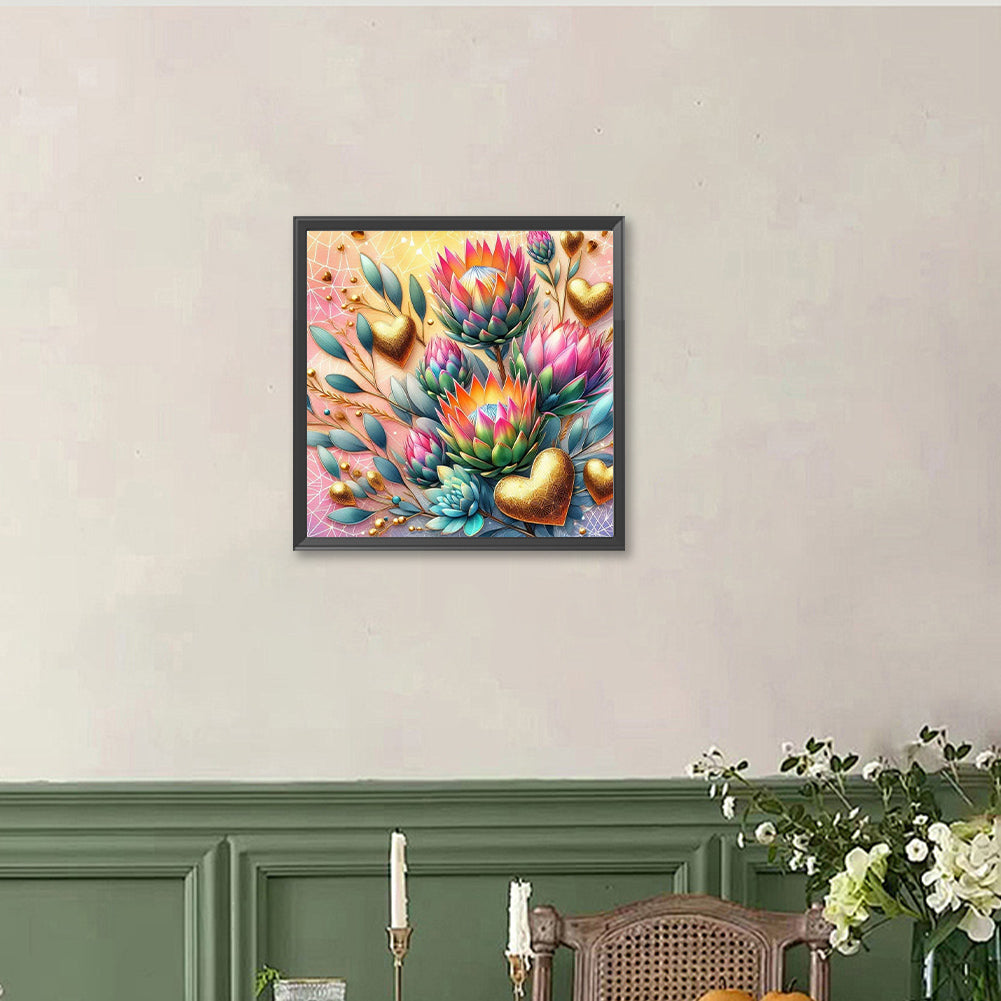 Protea - Full Round Drill Diamond Painting 40*40CM