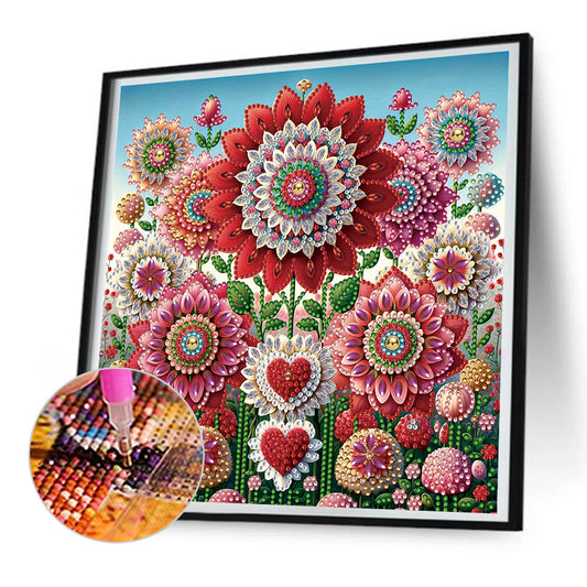 Mandala Garden - Special Shaped Drill Diamond Painting 30*30CM