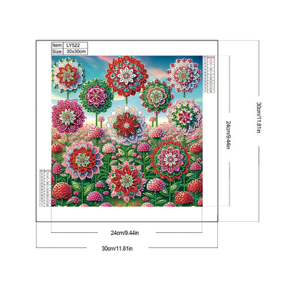 Mandala Garden - Special Shaped Drill Diamond Painting 30*30CM