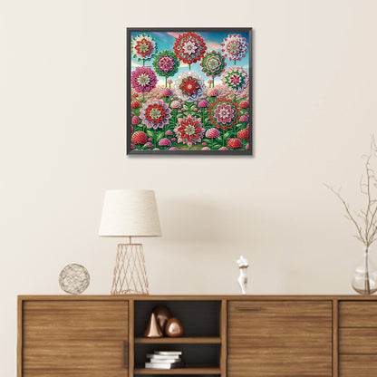Mandala Garden - Special Shaped Drill Diamond Painting 30*30CM