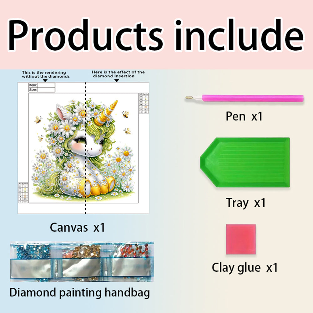 Unicorn - Special Shaped Drill Diamond Painting 30*30CM