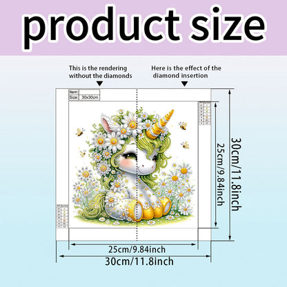 Unicorn - Special Shaped Drill Diamond Painting 30*30CM