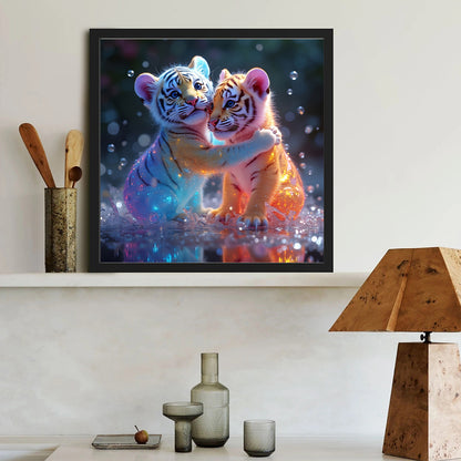 Double Tiger - Full Round Drill Diamond Painting 40*40CM