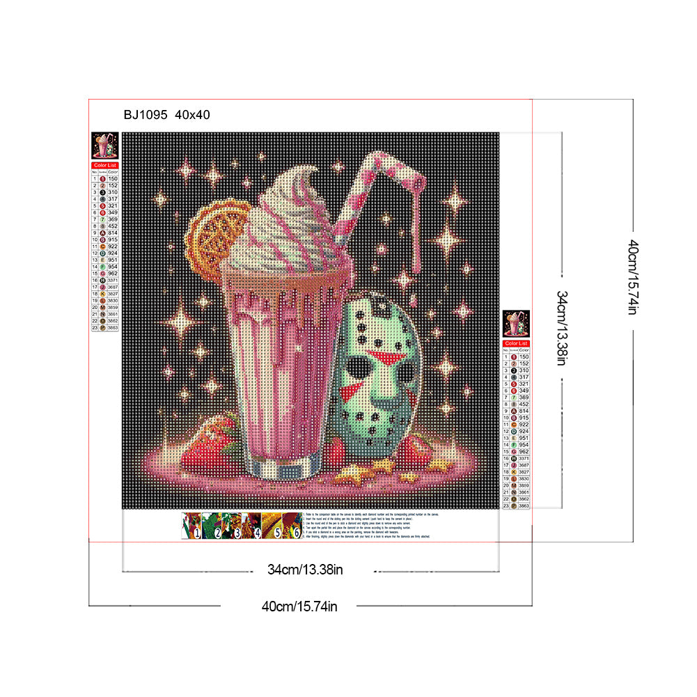 Ice Cream Mask Jason Magic - Full Round Drill Diamond Painting 40*40CM