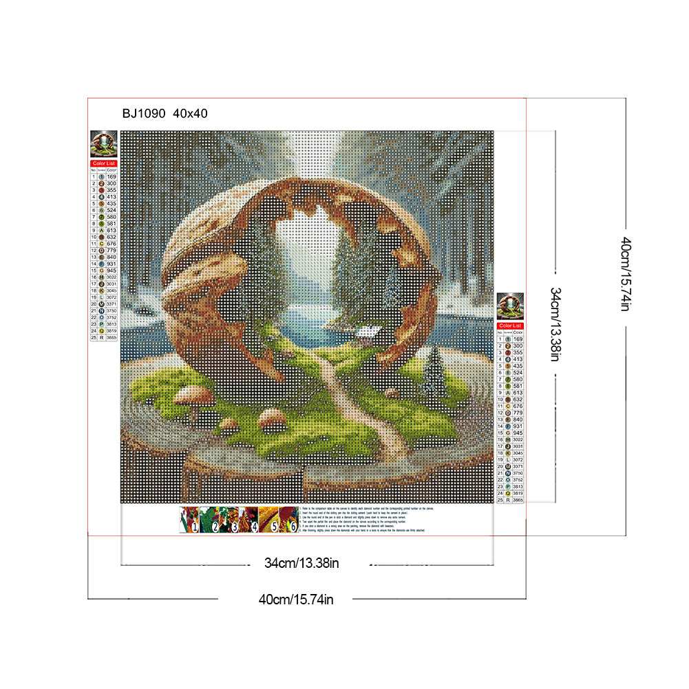 Walnut Forest - Full Round Drill Diamond Painting 40*40CM