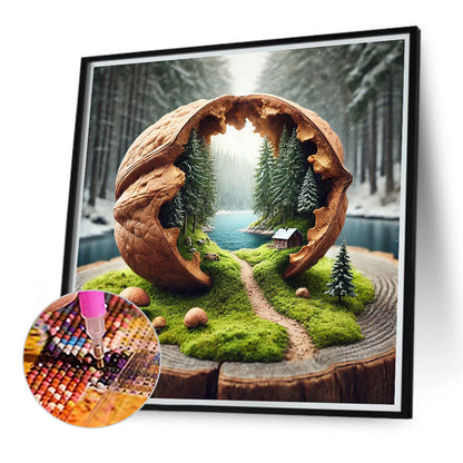 Walnut Forest - Full Round Drill Diamond Painting 40*40CM