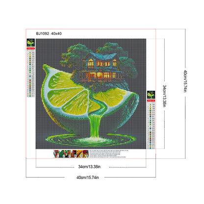 Citrus Cottage - Full Round Drill Diamond Painting 40*40CM