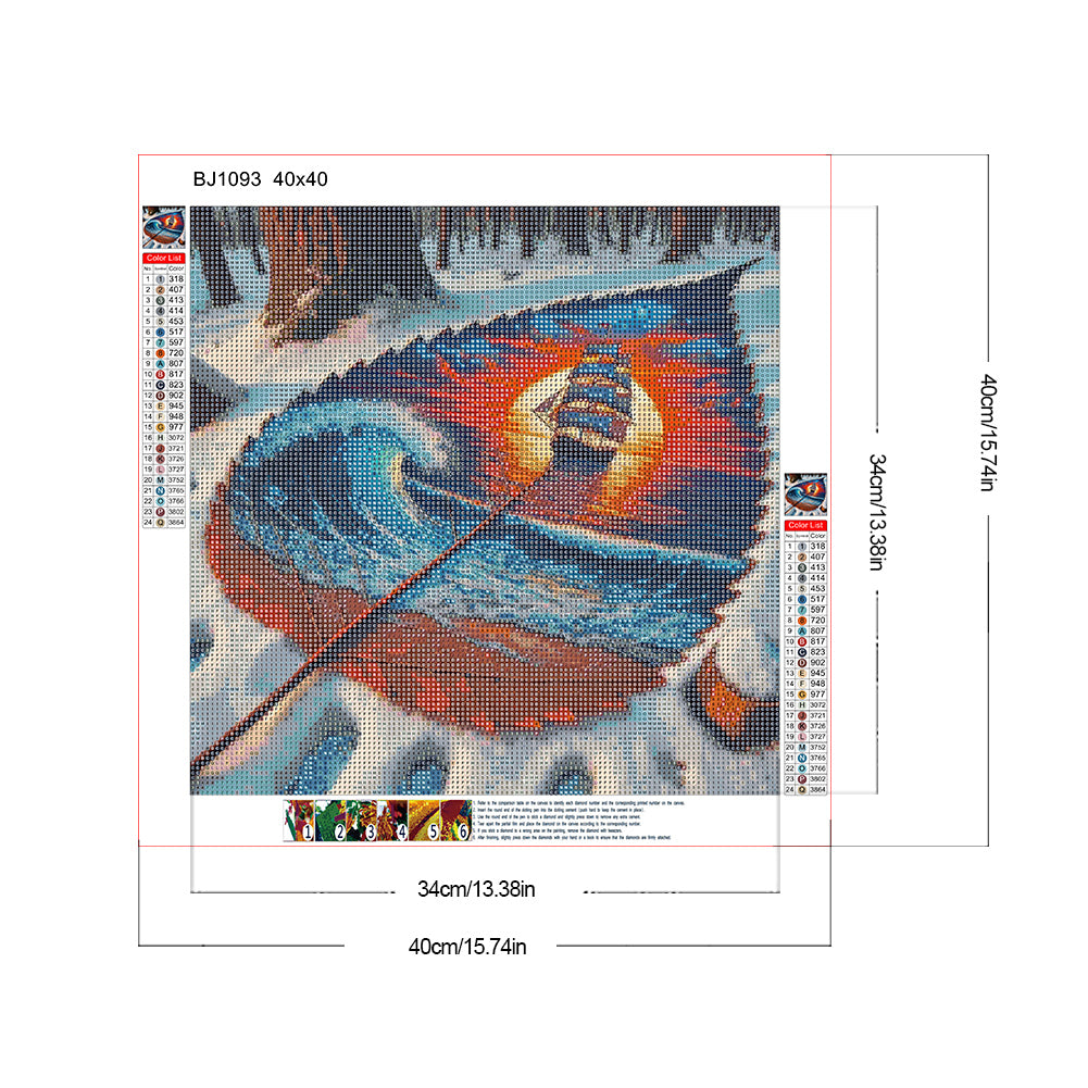 Dead Leaf Sail - Full Round Drill Diamond Painting 40*40CM