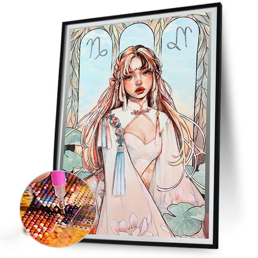 Girl - Full Round Drill Diamond Painting 40*50CM