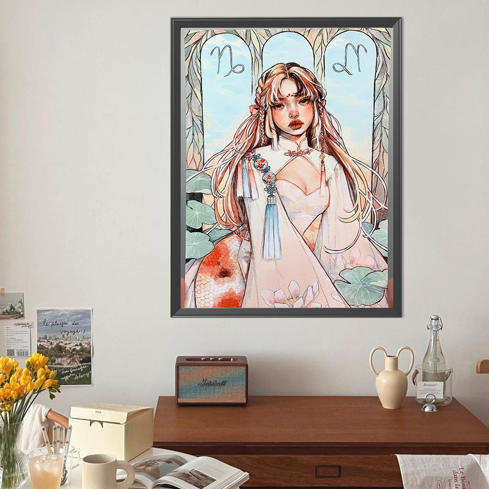 Girl - Full Round Drill Diamond Painting 40*50CM
