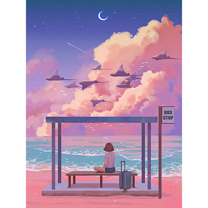 Anime Girl - Full Round Drill Diamond Painting 30*40CM