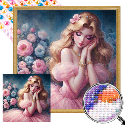 Sleeping Beauty - Full AB Round Drill Diamond Painting 40*40CM