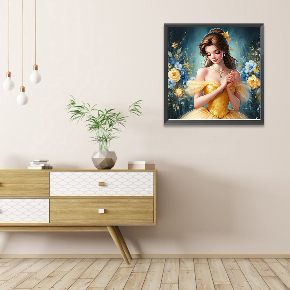 Princess Belle - Full AB Round Drill Diamond Painting 40*40CM