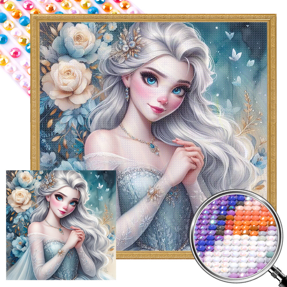 Princess Elsa - Full AB Round Drill Diamond Painting 40*40CM