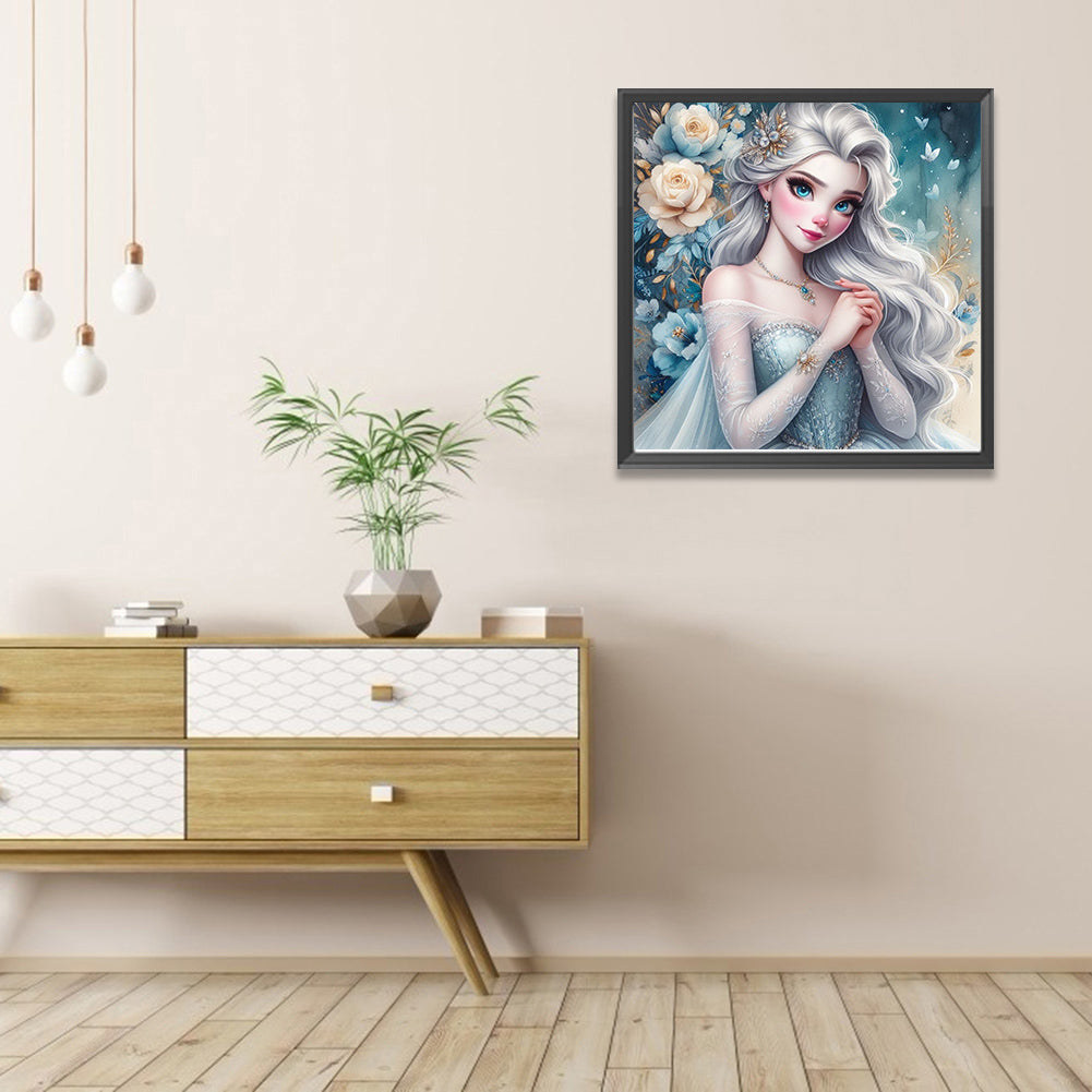 Princess Elsa - Full AB Round Drill Diamond Painting 40*40CM