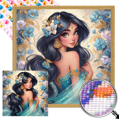 Princess Jasmine - Full AB Round Drill Diamond Painting 40*40CM
