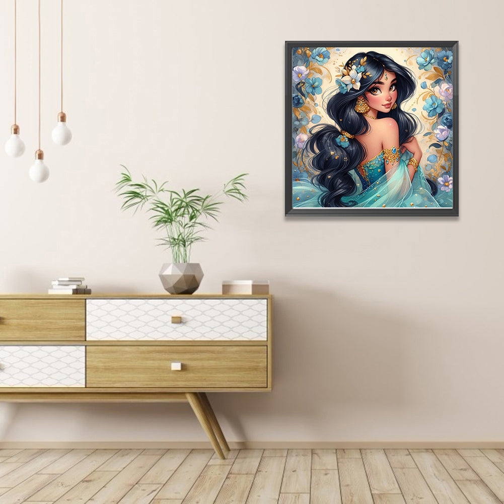 Princess Jasmine - Full AB Round Drill Diamond Painting 40*40CM