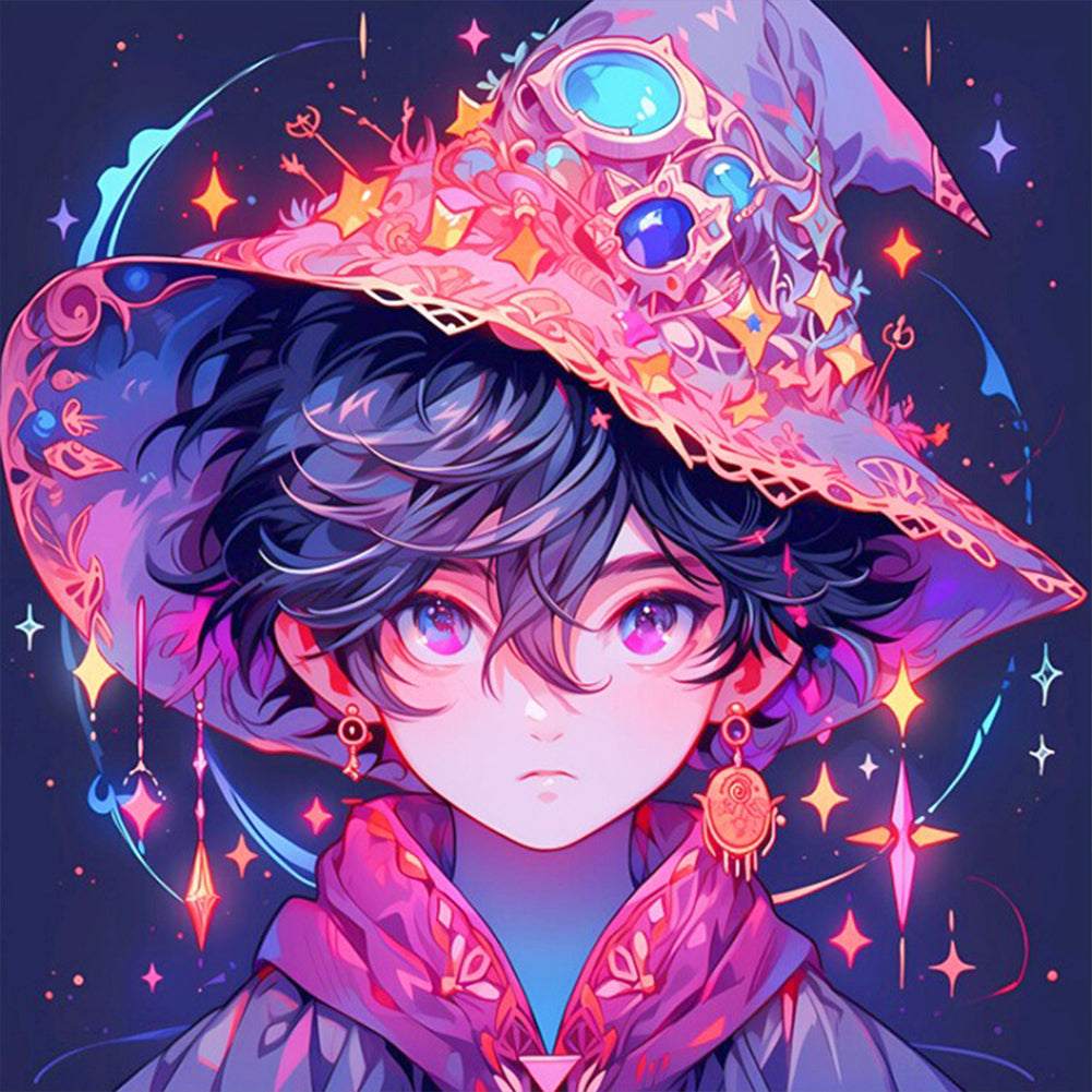 Magic Boy - Full AB Round Drill Diamond Painting 40*40CM