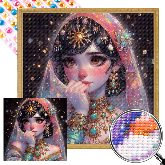 Exotic Girl - Full AB Round Drill Diamond Painting 40*40CM